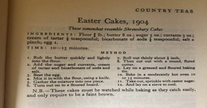 Raby Castle's historic Easter recipe cookbook 